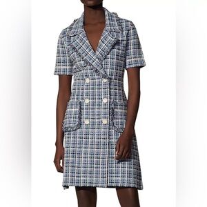 Sandro Ludivine Tweed Mini Dress